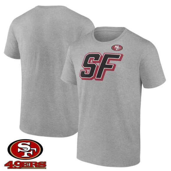 NWT San Francisco 49ers Grey "SF" Short Sleeve Shirt - Picture 1 of 11